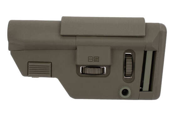 B5 Systems AR15 collapsible precision stock OD green is compatible with carbine buffer tubes